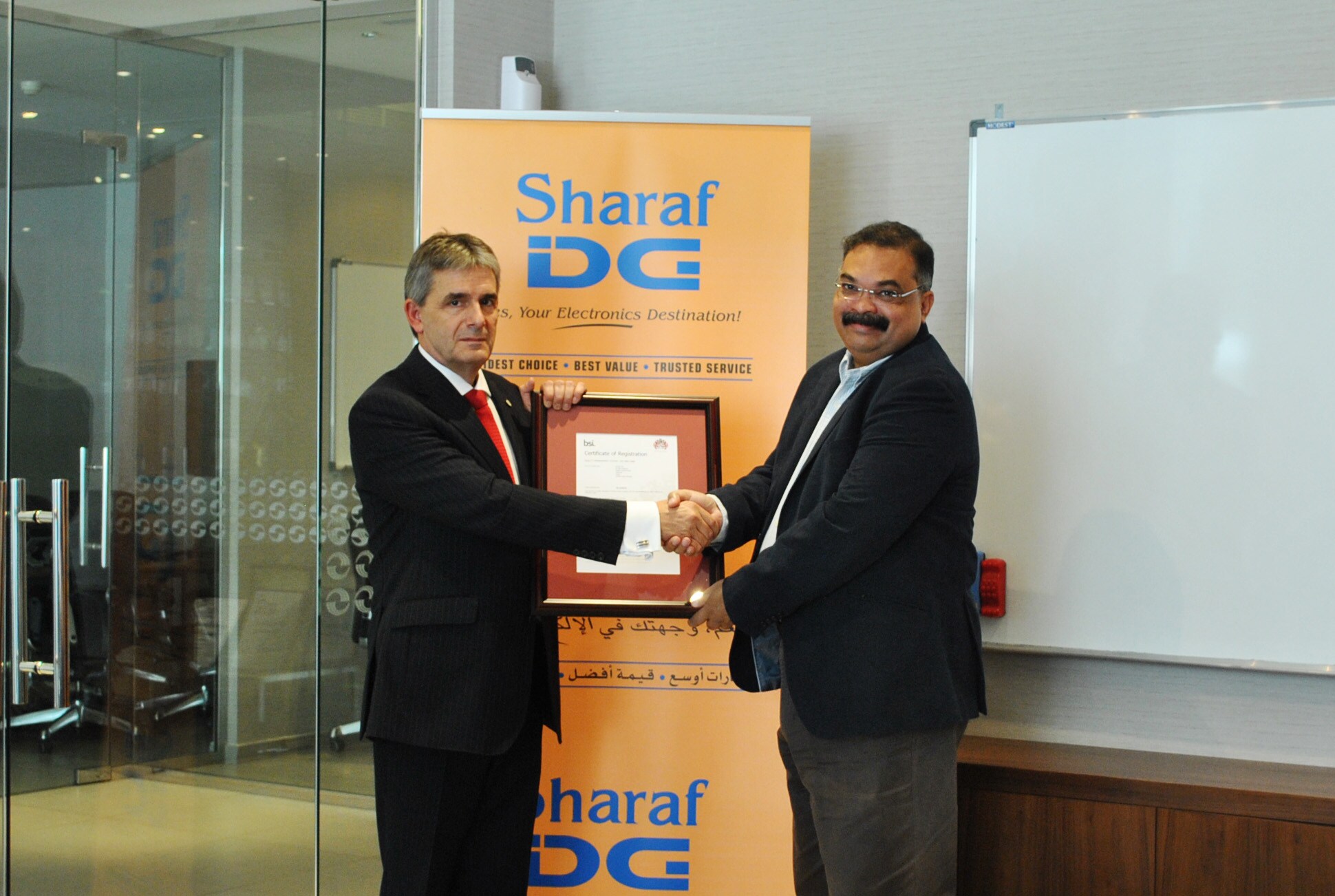 Sharaf DG attains certification to ISO 9001 BSI Middle East and Africa